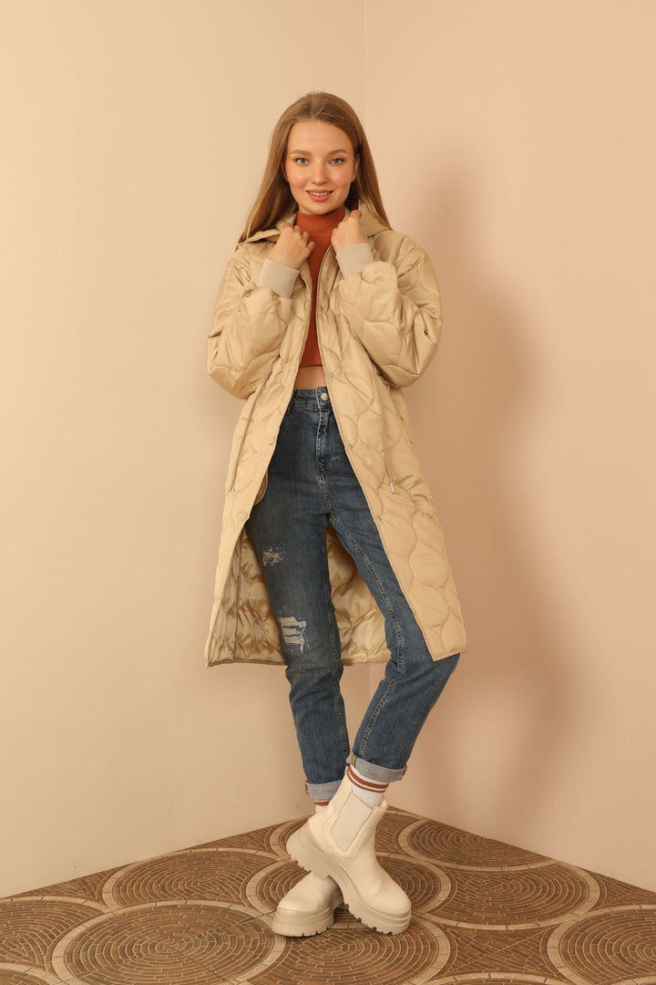 KKT Jakar Fabric Onion Pattern Women Sweatpants-Stone - Comalcalco