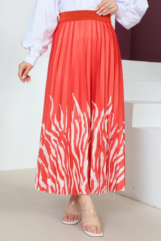 BNG Women Patterned Hijab Skirt Pomegranate Flower - Clermont