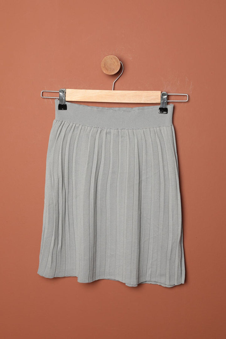 KKT Knitwear Women's Pleated Skirt-Grey - Guaynabo
