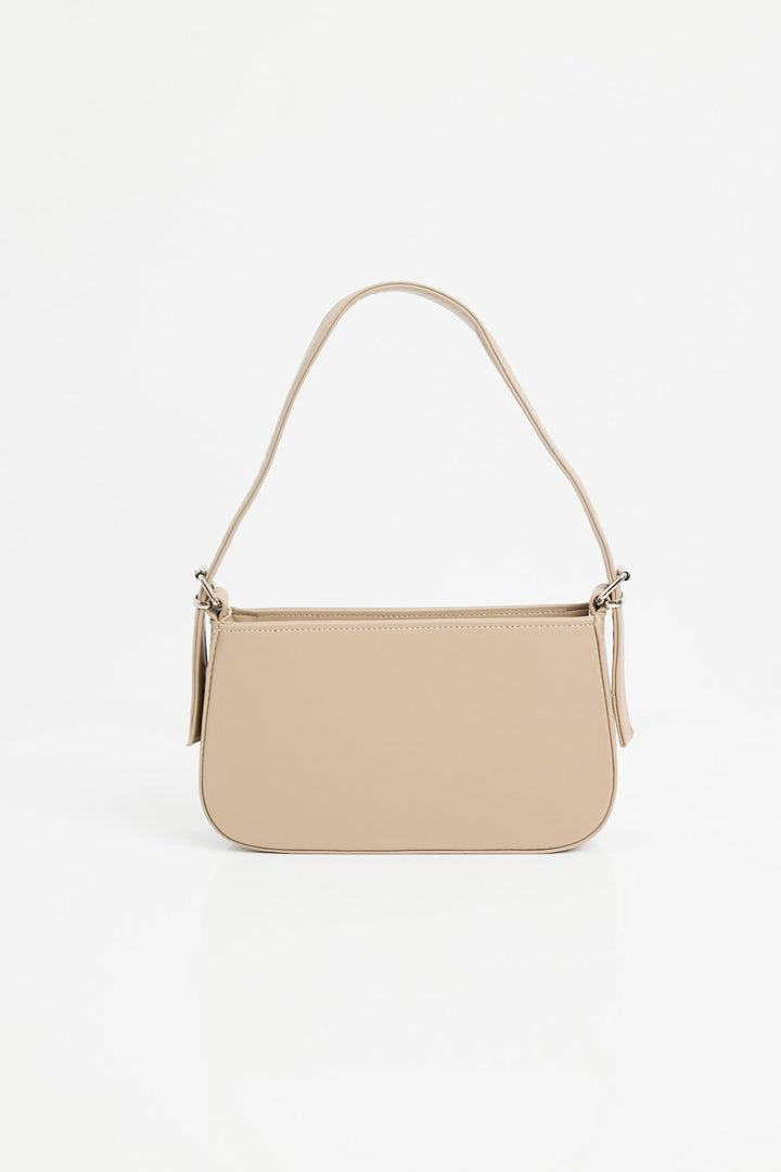BGD Women Straight Handle Shoulder Bag - Beige - Avondale