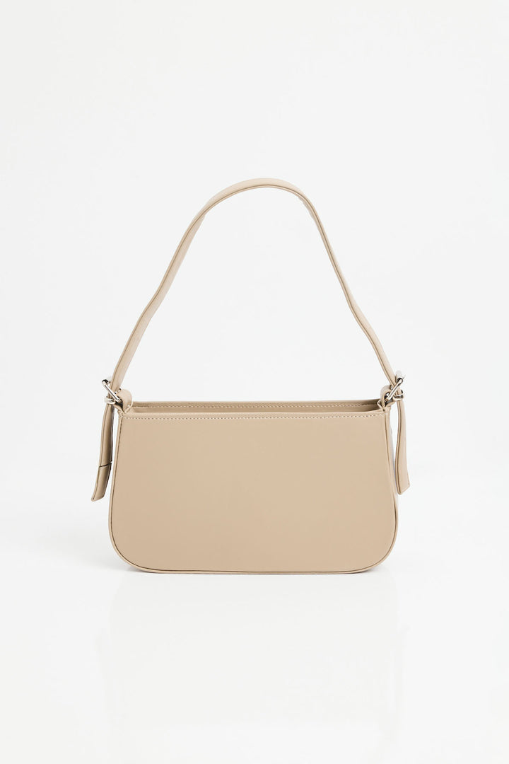 BGD Women Straight Handle Shoulder Bag - Beige - Avondale