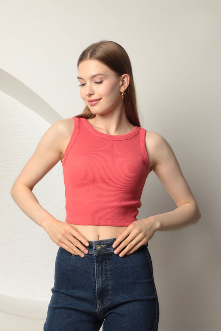 KKT Camisole Fabric Halter Neck Women's Blouse-Pomegranate Flower - Gillingham