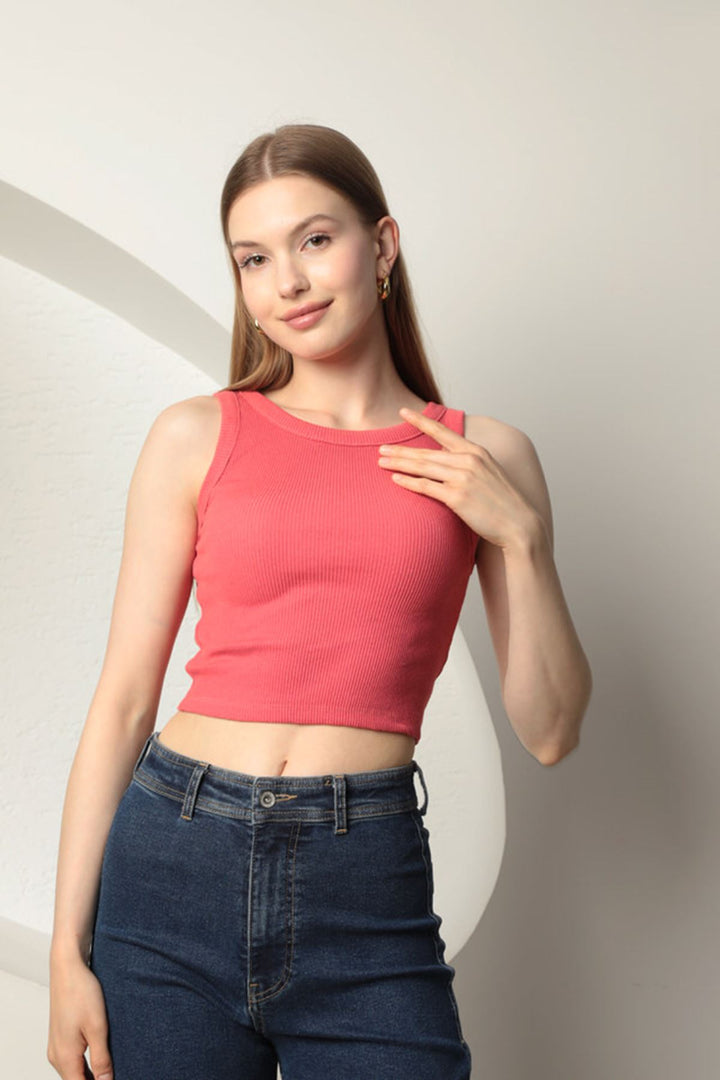 KKT Camisole Fabric Halter Neck Women's Blouse-Pomegranate Flower - Gillingham