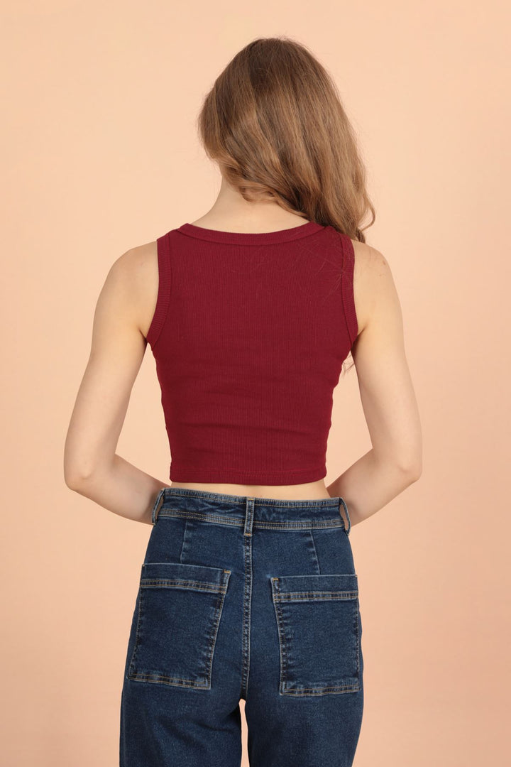 KKT Game Over Embroidered Women's Blouse-Claret Red - Fürth