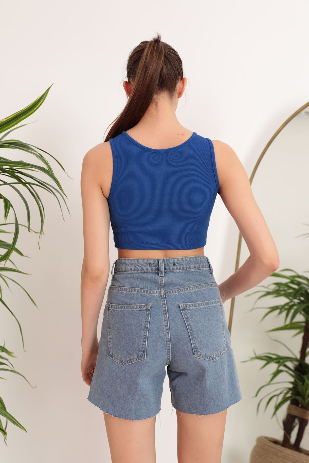 KKT Camisole Fabric Sleeveless Women's Blouse-Sax - Guildford