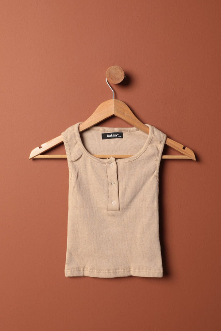 KKT Camisole Fabric Women's Blouse-Beige - Herriman