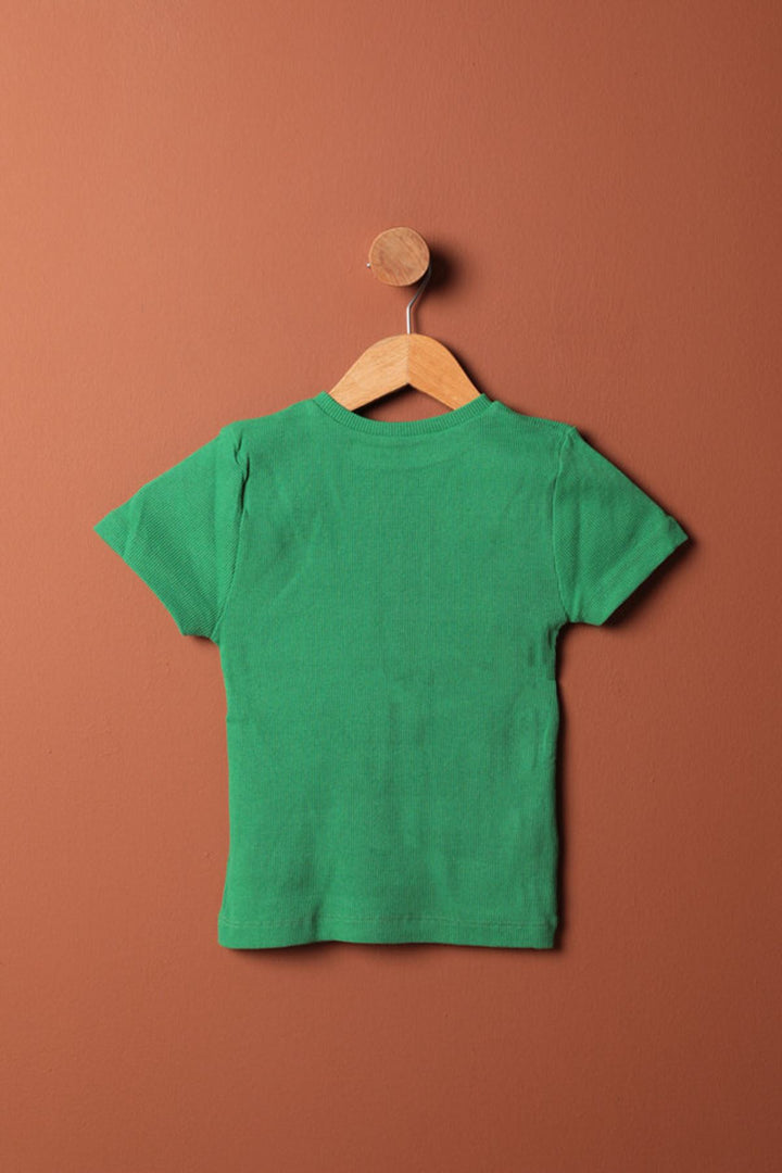 KKT Camisole Fabric Short Sleeve Basic Women's Blouse-Green - Lisbon