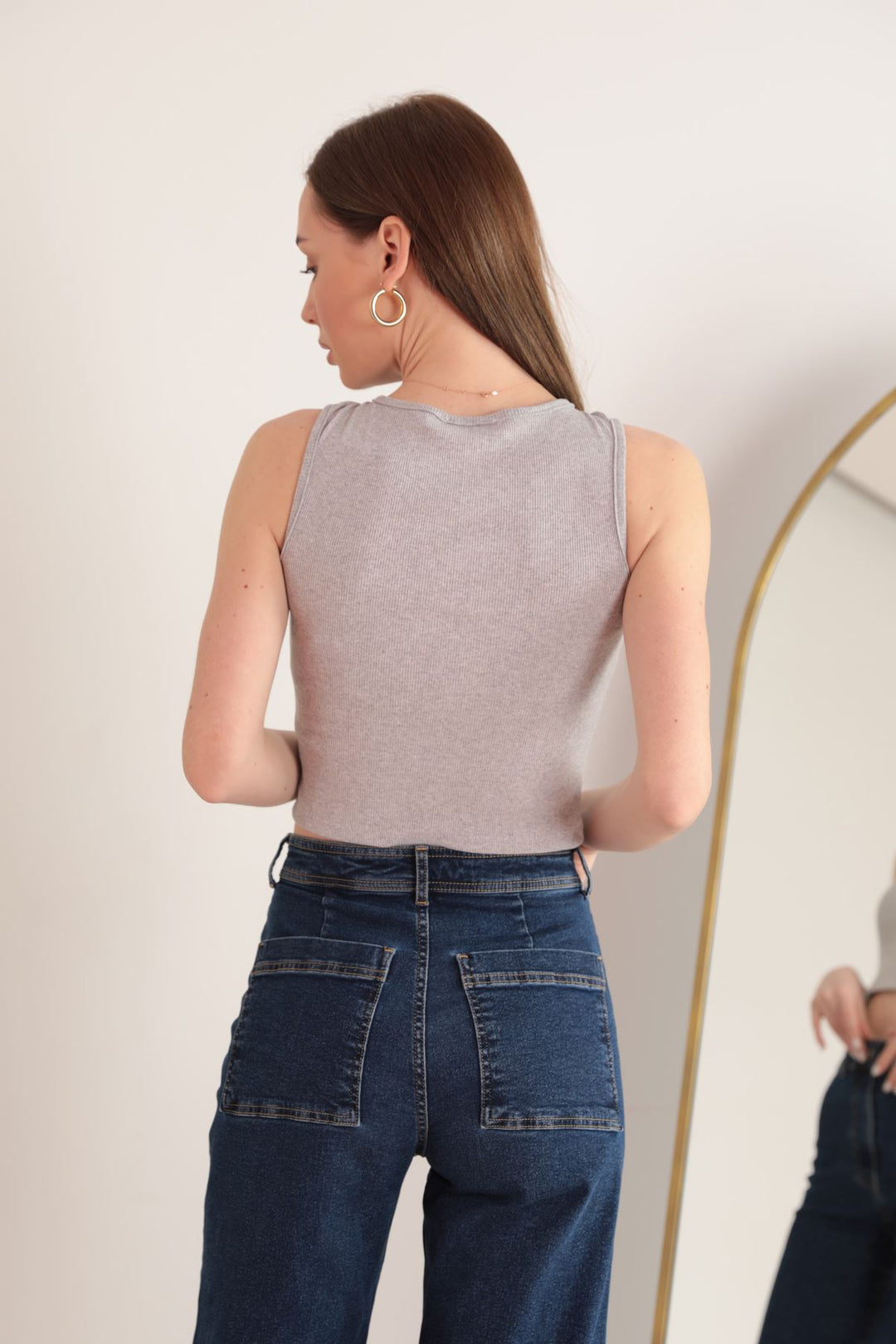 KKT Camisole Fabric Women's Blouse-Grey - Heusden