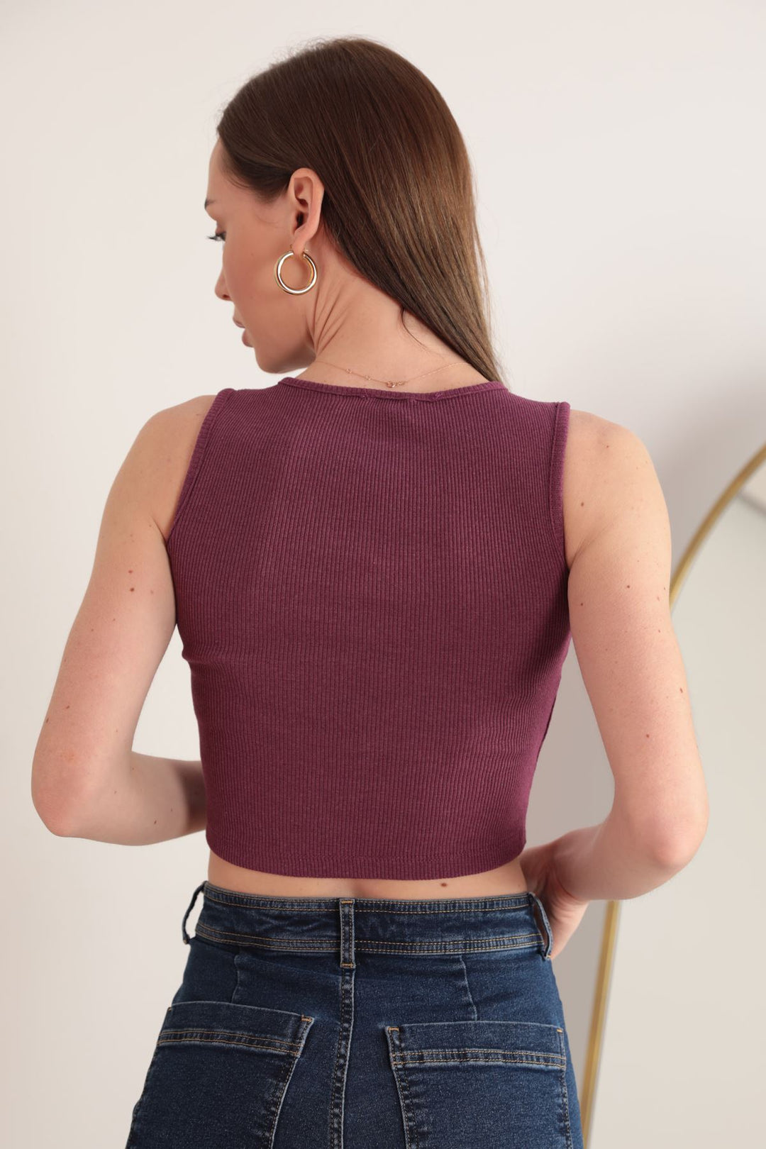 KKT Camisole Fabric Women's Blouse-Plum - Bitterfeld