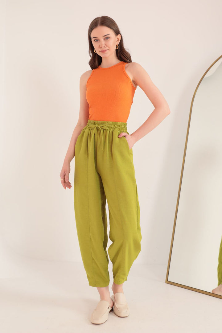 KKT Camisole Fabric Halter Collar Women's Blouse-Orange - Aguadilla