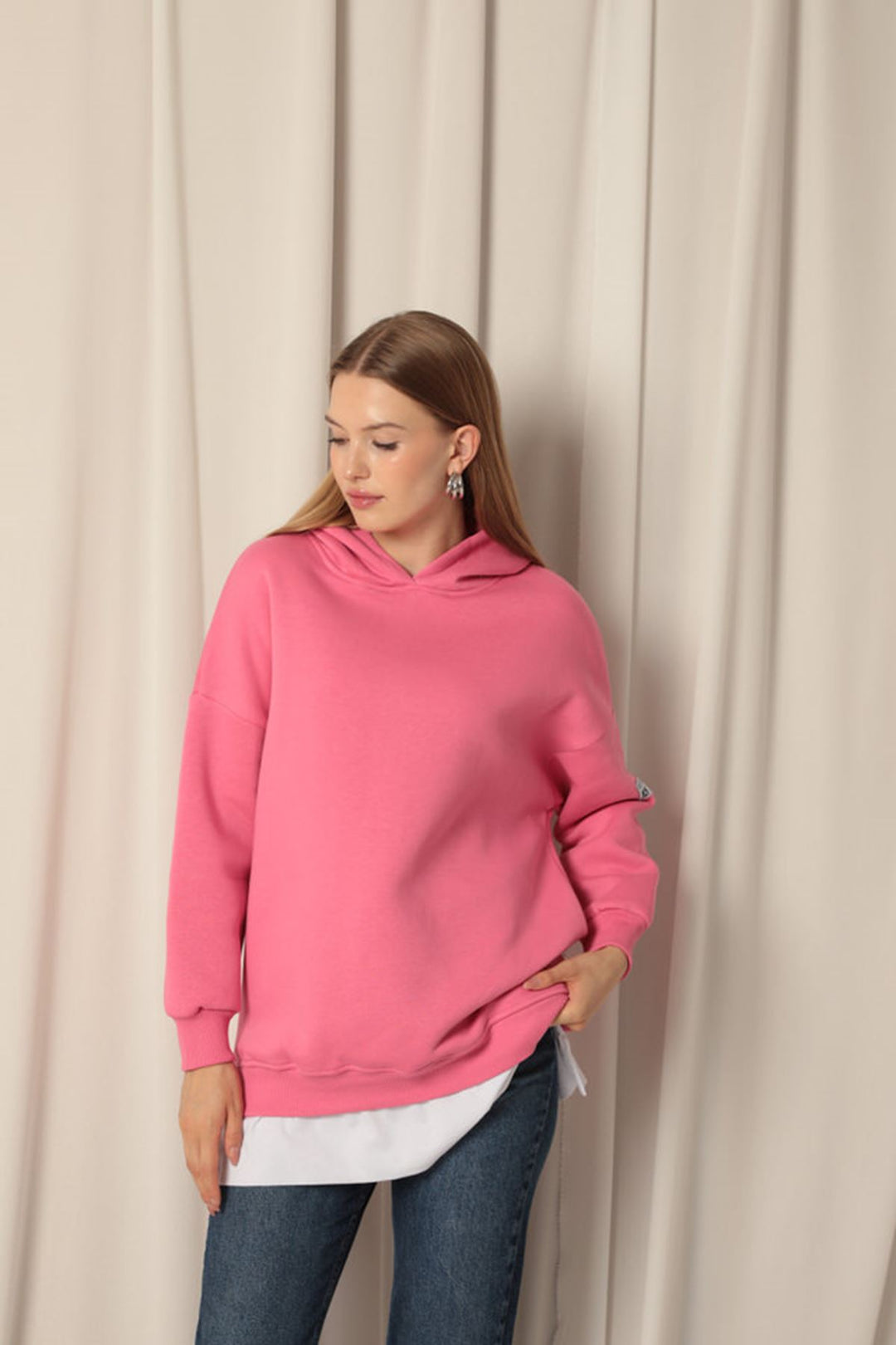 KKT Three Thread Fabric Hooded Women's Pink Sweat - Fort Myers