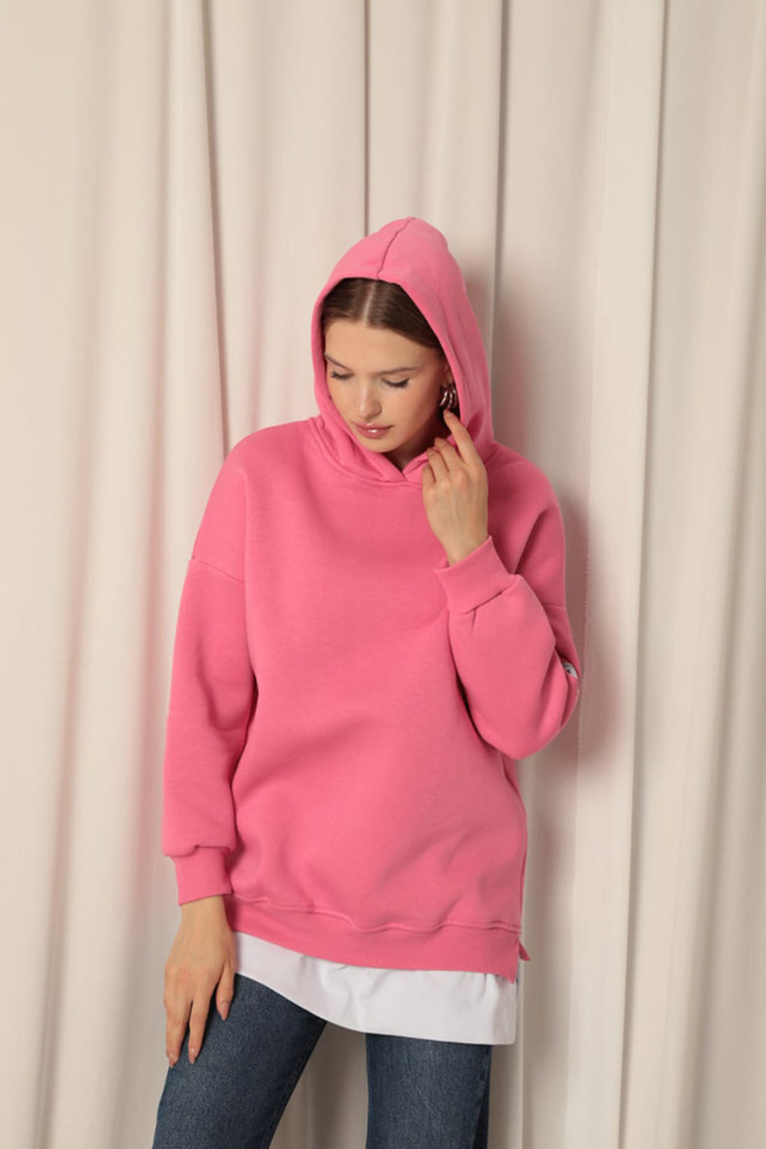 KKT Three Thread Fabric Hooded Women's Pink Sweat - Fort Myers