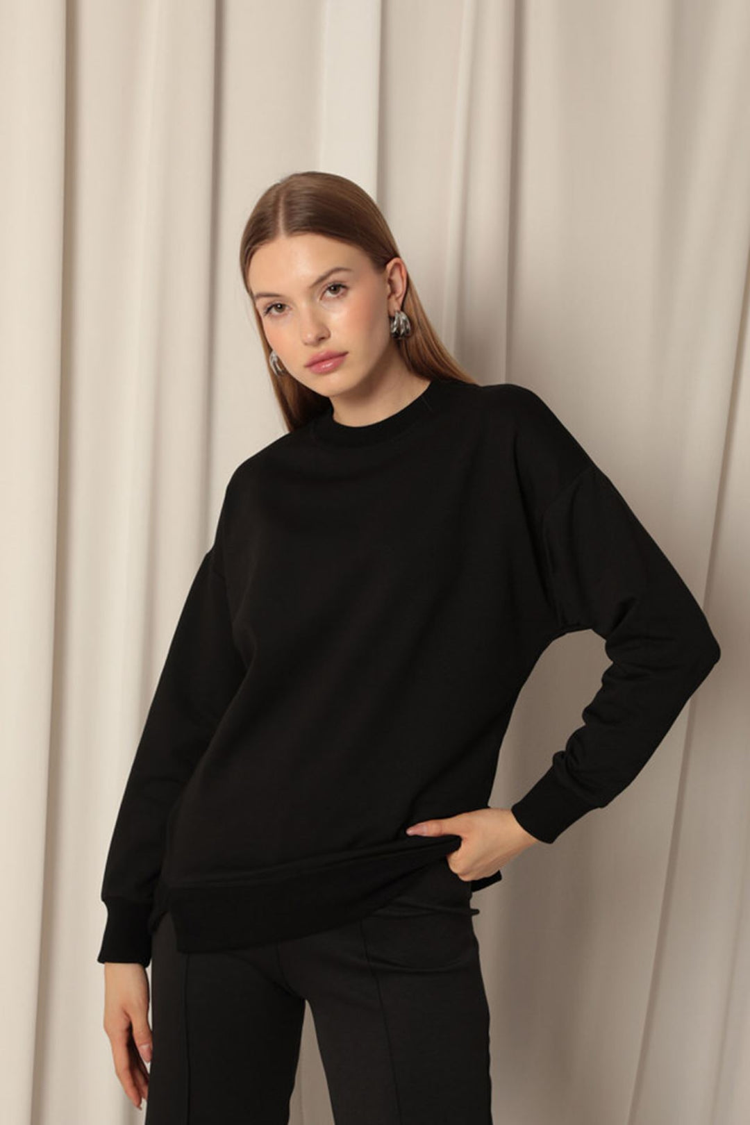 KKT Two Thread Fabric Women's Black Sweat - Legnano