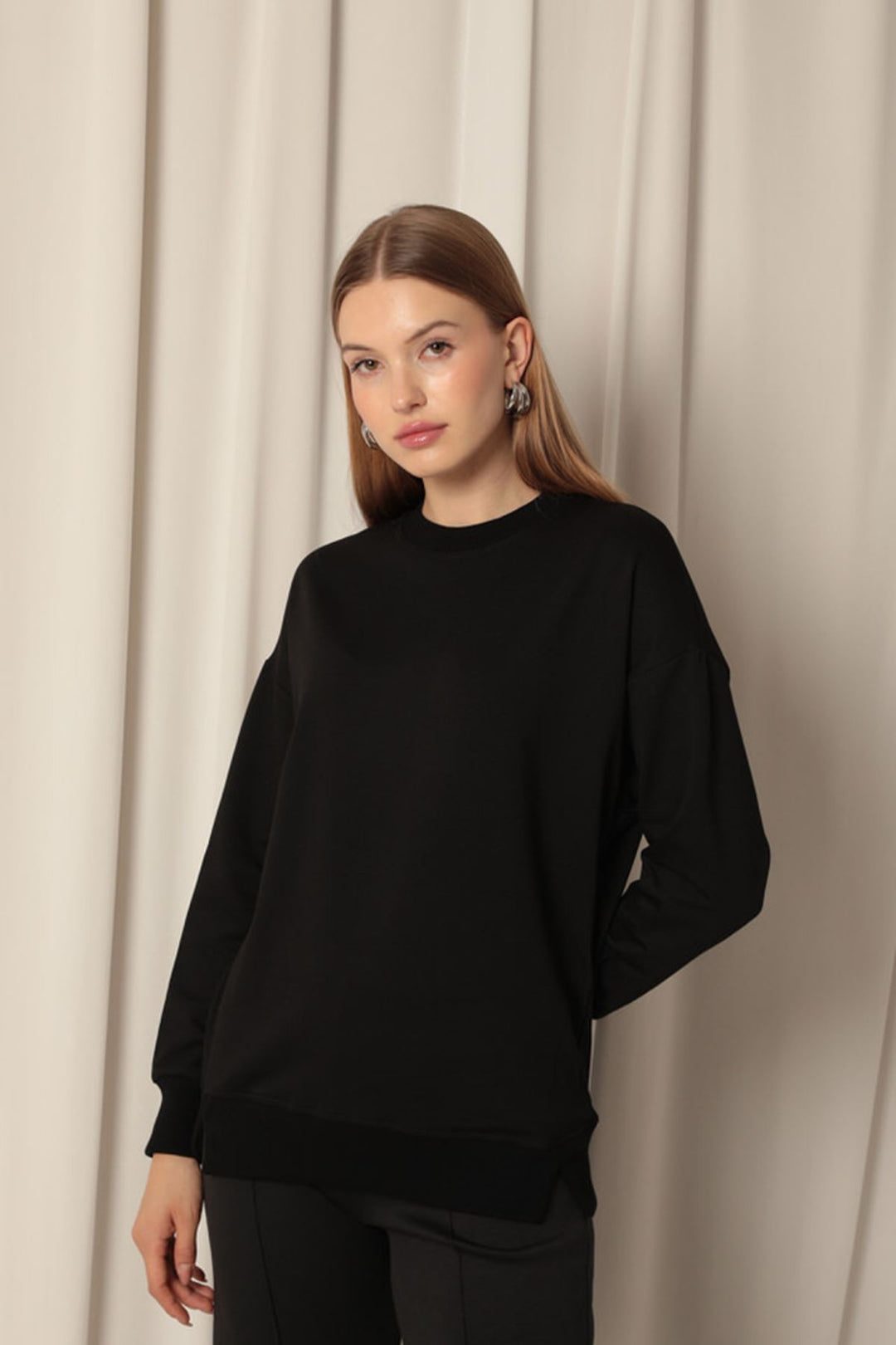 KKT Two Thread Fabric Women's Black Sweat - Legnano