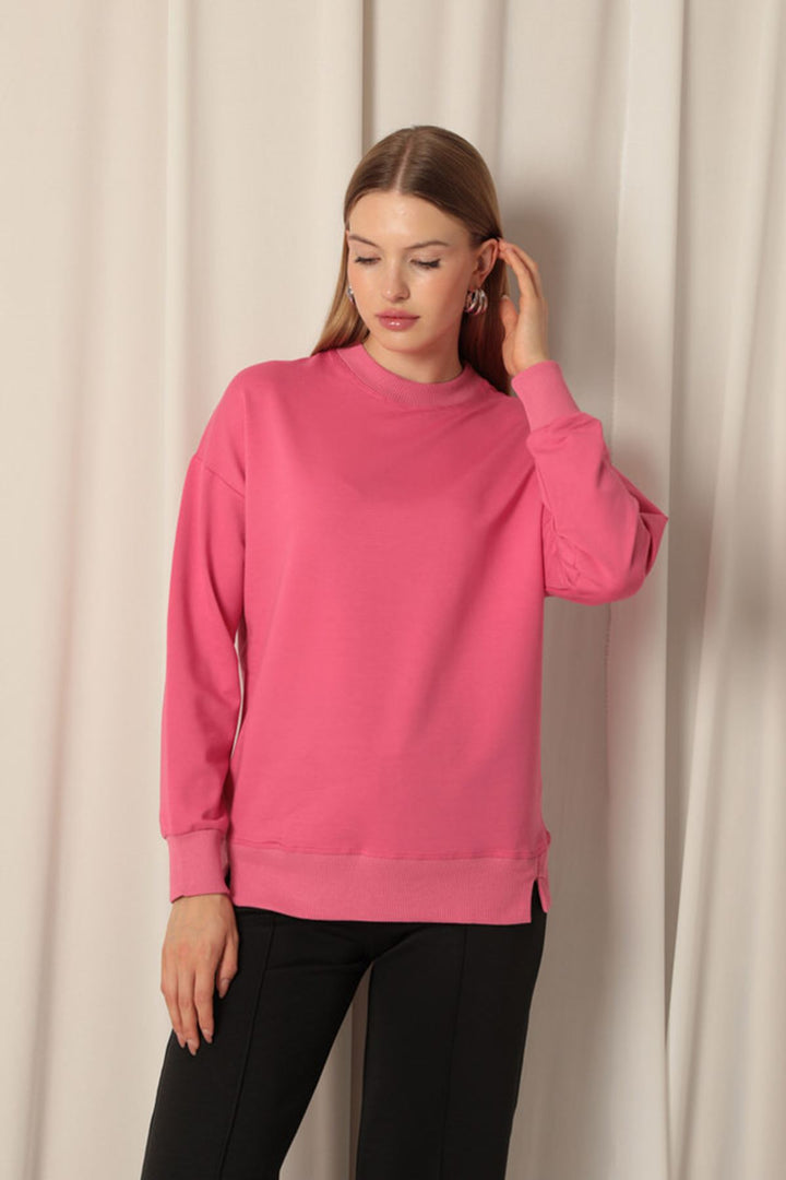 KKT Double Yarn Fabric Women's Pink Sweat - Sevran