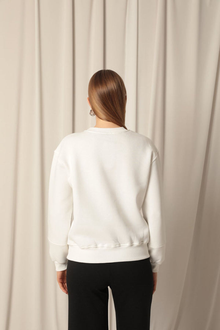 KKT Three Thread Fabric Zero Collar Women's Ecru Sweat - Teaneck