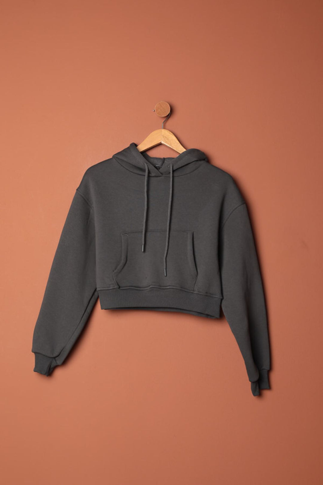 KKT Three Thread Fabric Hooded Short Women's Anthracite Sweat - Hunedoara