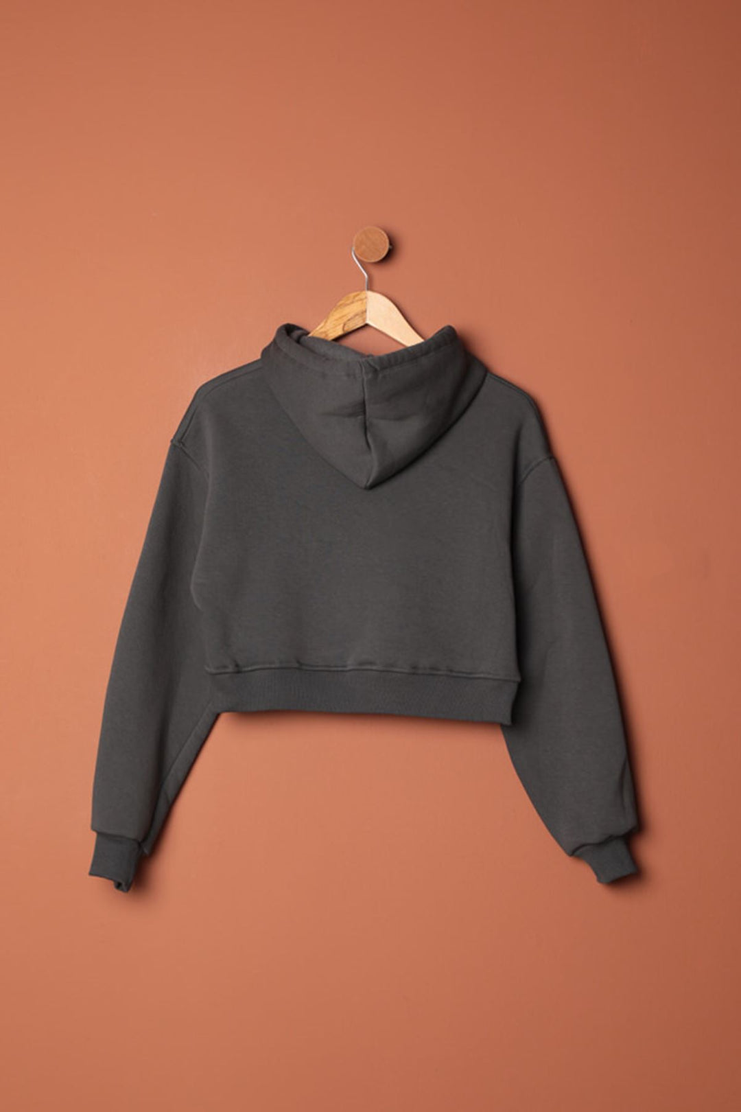 KKT Three Thread Fabric Hooded Short Women's Anthracite Sweat - Hunedoara