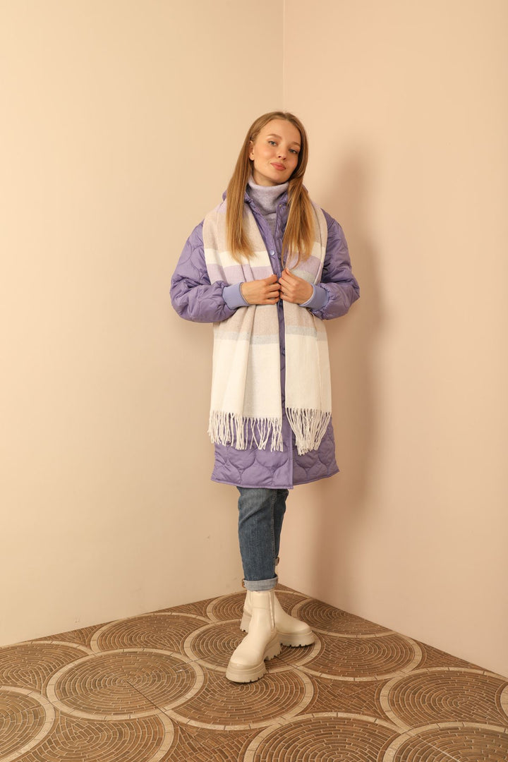 KKT Soft Textured Women's Lilac Shoulder Shawl Scarf - Spalding