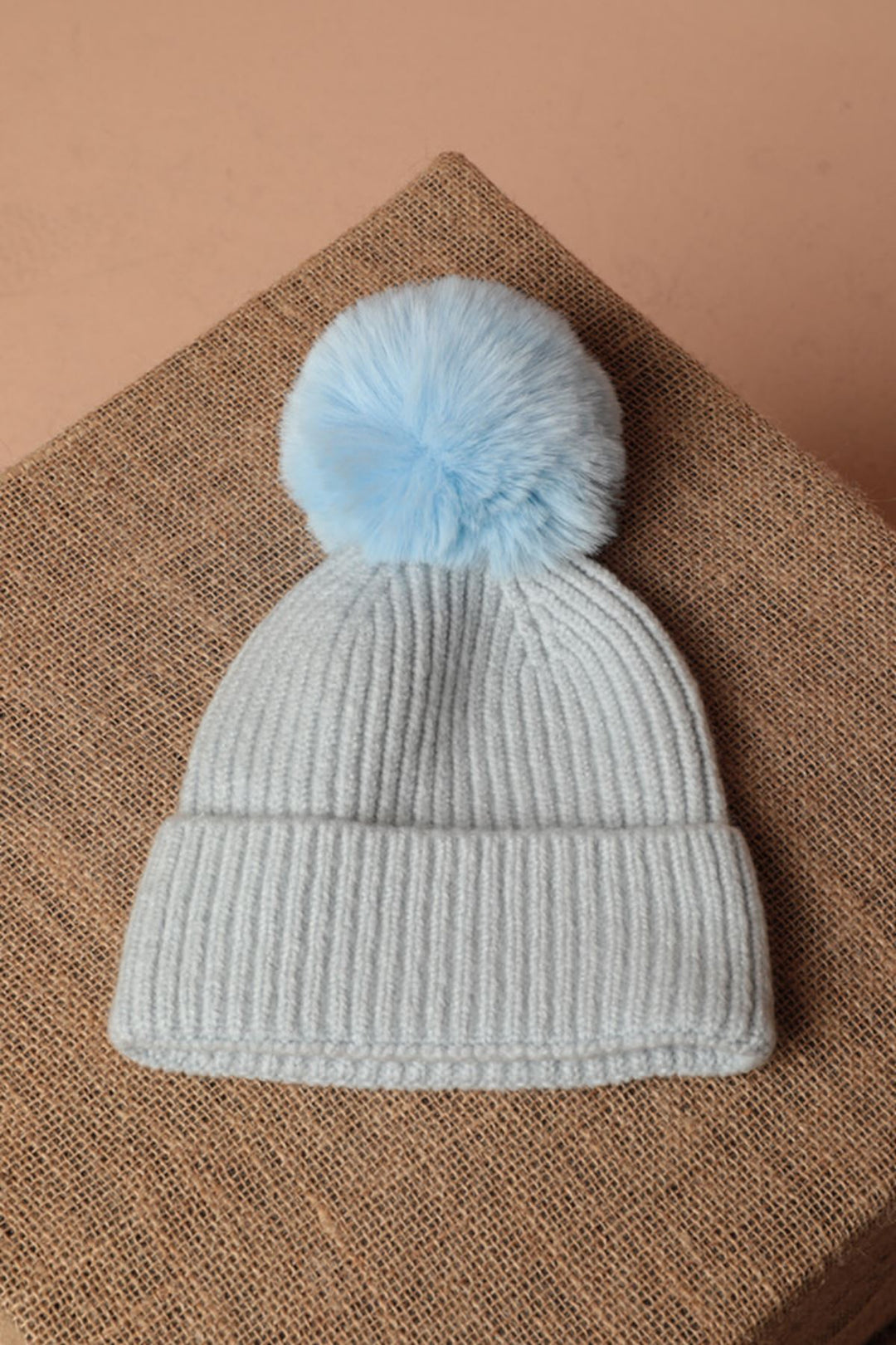 KKT Pompom Women's Baby Blue Beret - Ciudad López Mateos
