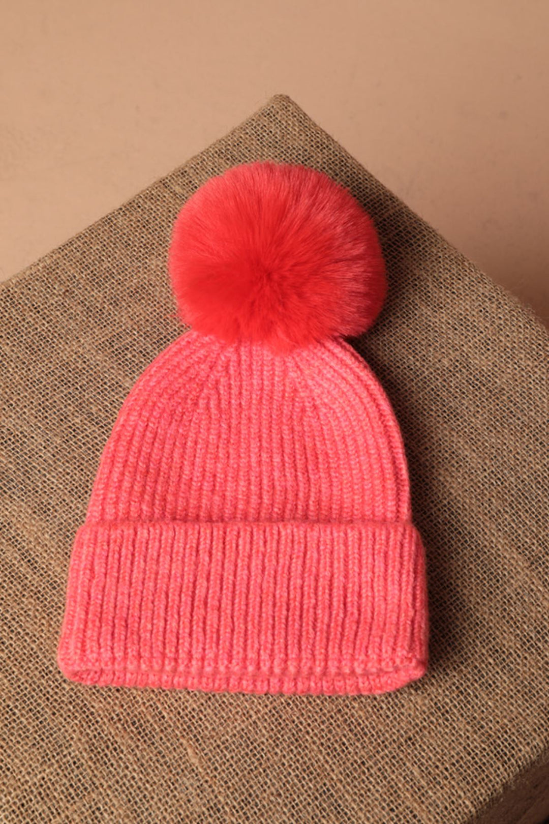 KKT Women's Pomegranate Flower Beanie with Pompom - Enschede