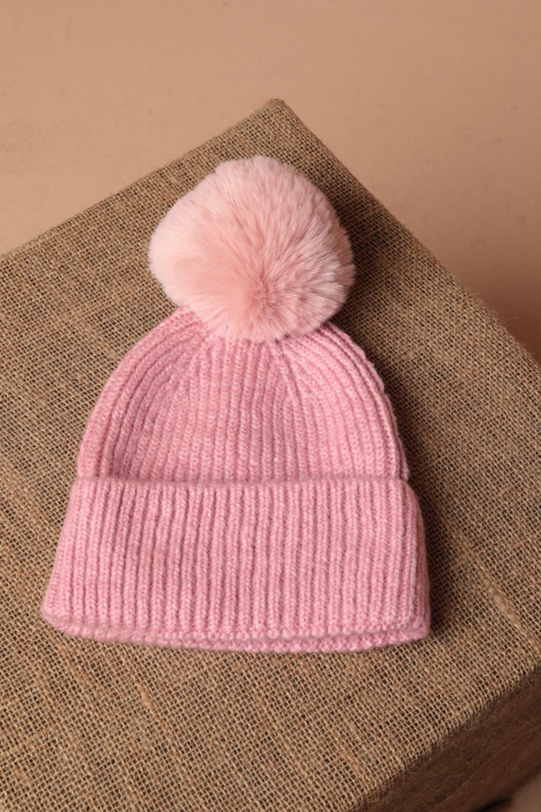 KKT Women's Pink Beanie with Pompoms - Berchem
