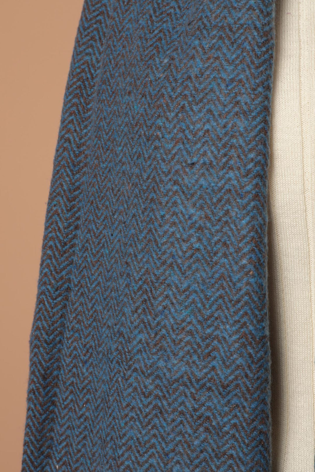 KKT Soft Textured Herringbone Patterned Women's Saxe Shoulder Shawl Scarf - Accrington