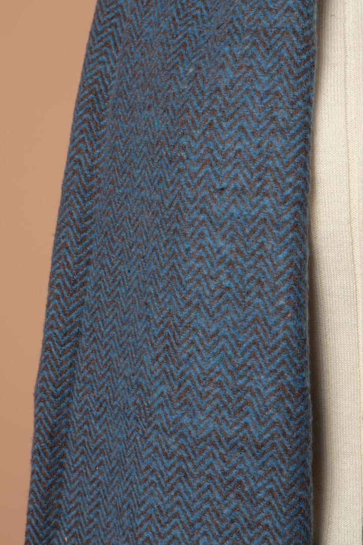 KKT Soft Textured Herringbone Patterned Women's Saxe Shoulder Shawl Scarf - Accrington