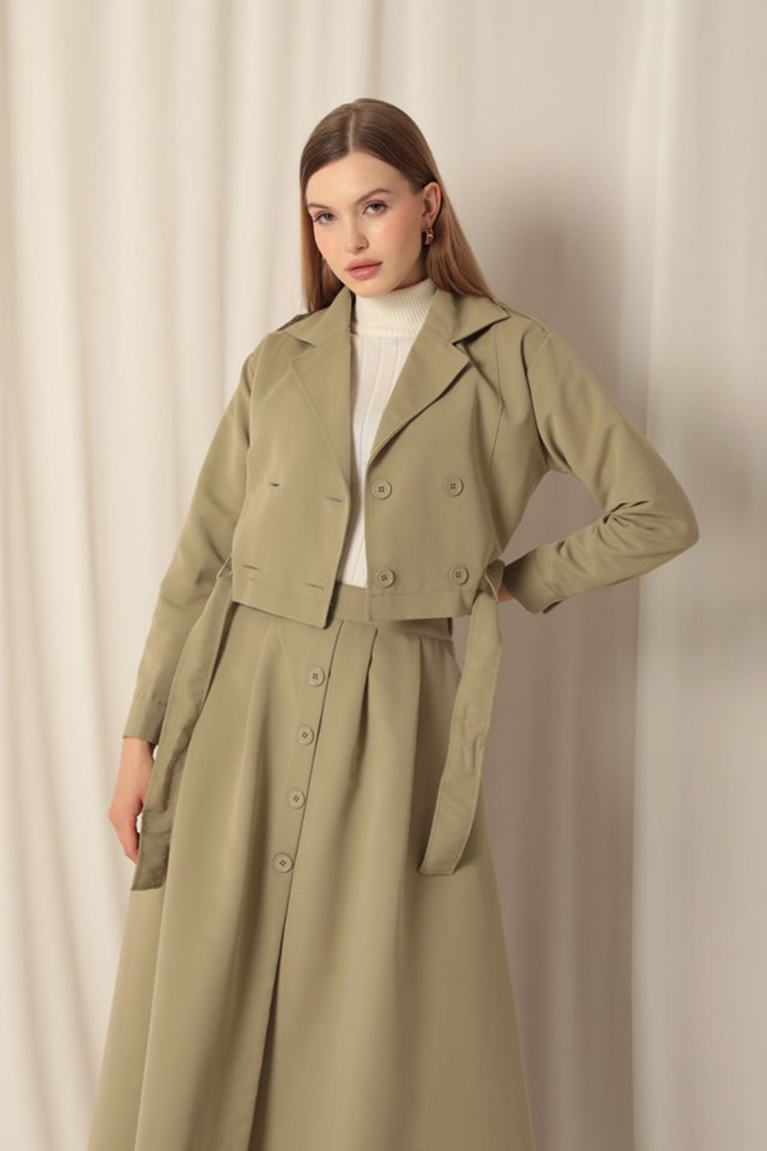 KKT Torino Fabric Women's Mint Skirt Suit - Brampton