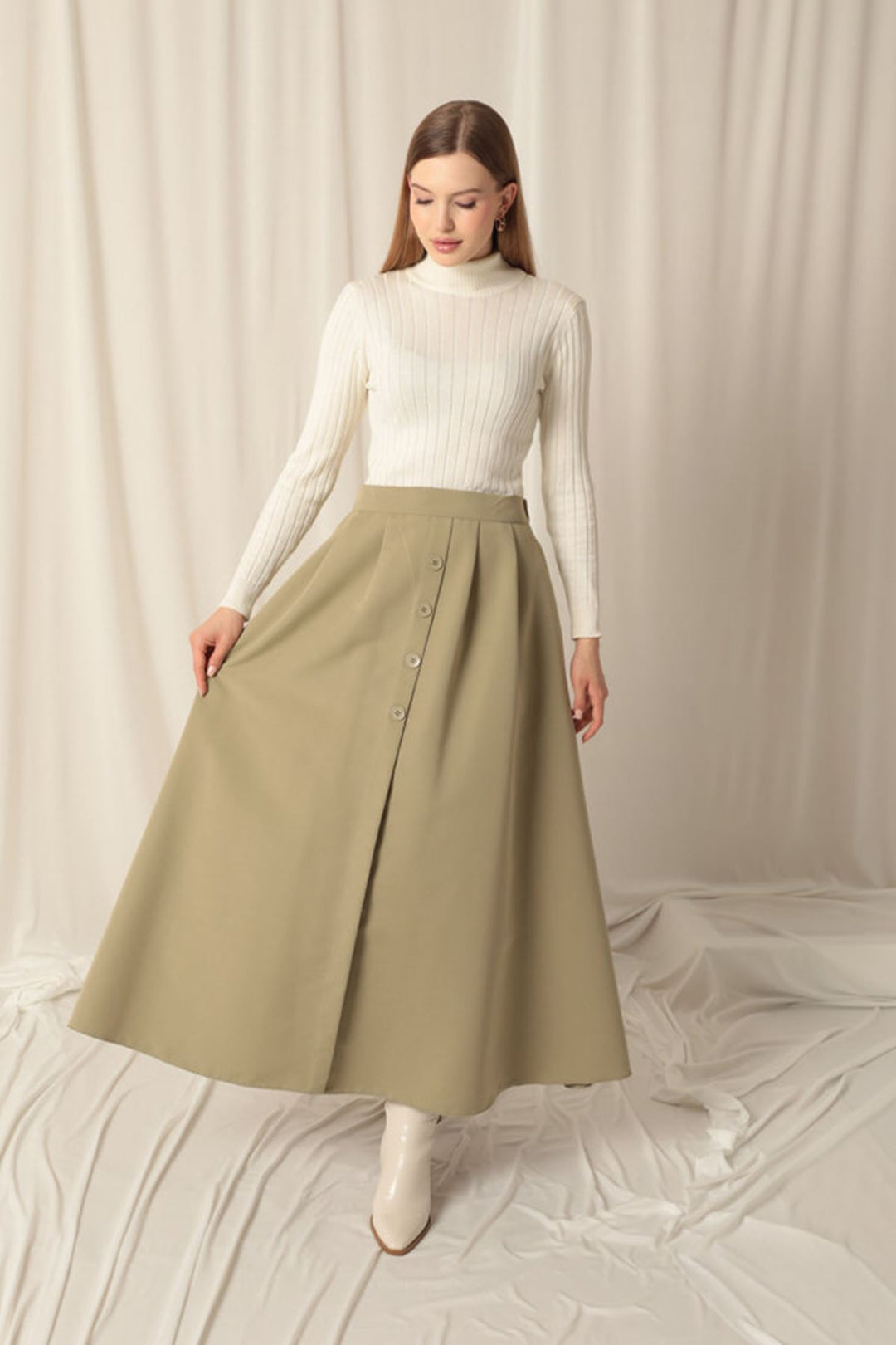 KKT Torino Fabric Women's Mint Skirt Suit - Brampton