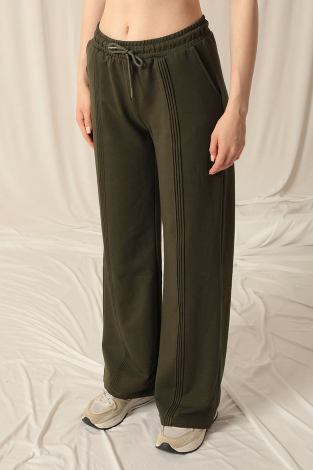 KKT Double Yarn Fabric Women's Khaki Tracksuit - Rotorua