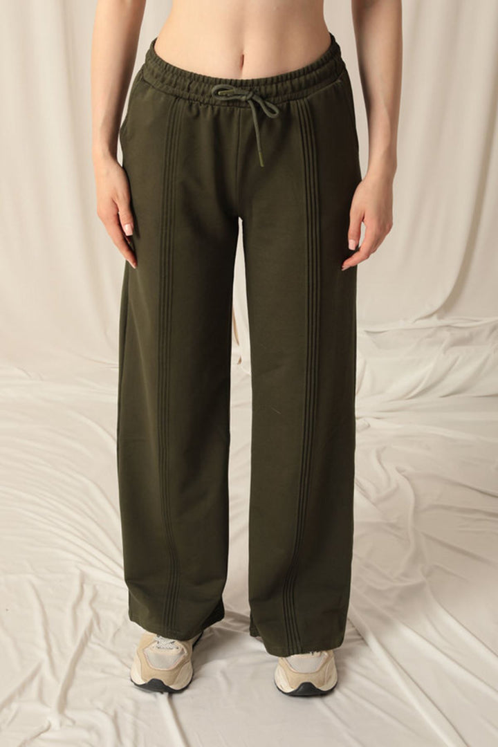 KKT Double Yarn Fabric Women's Khaki Tracksuit - Rotorua