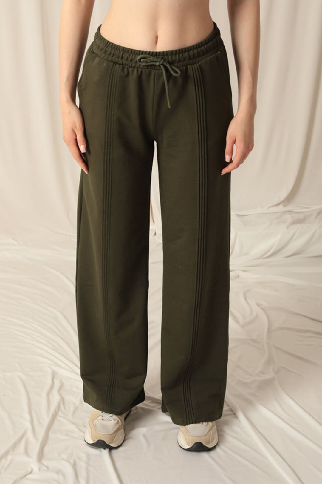 KKT Double Yarn Fabric Women's Khaki Tracksuit - Rotorua