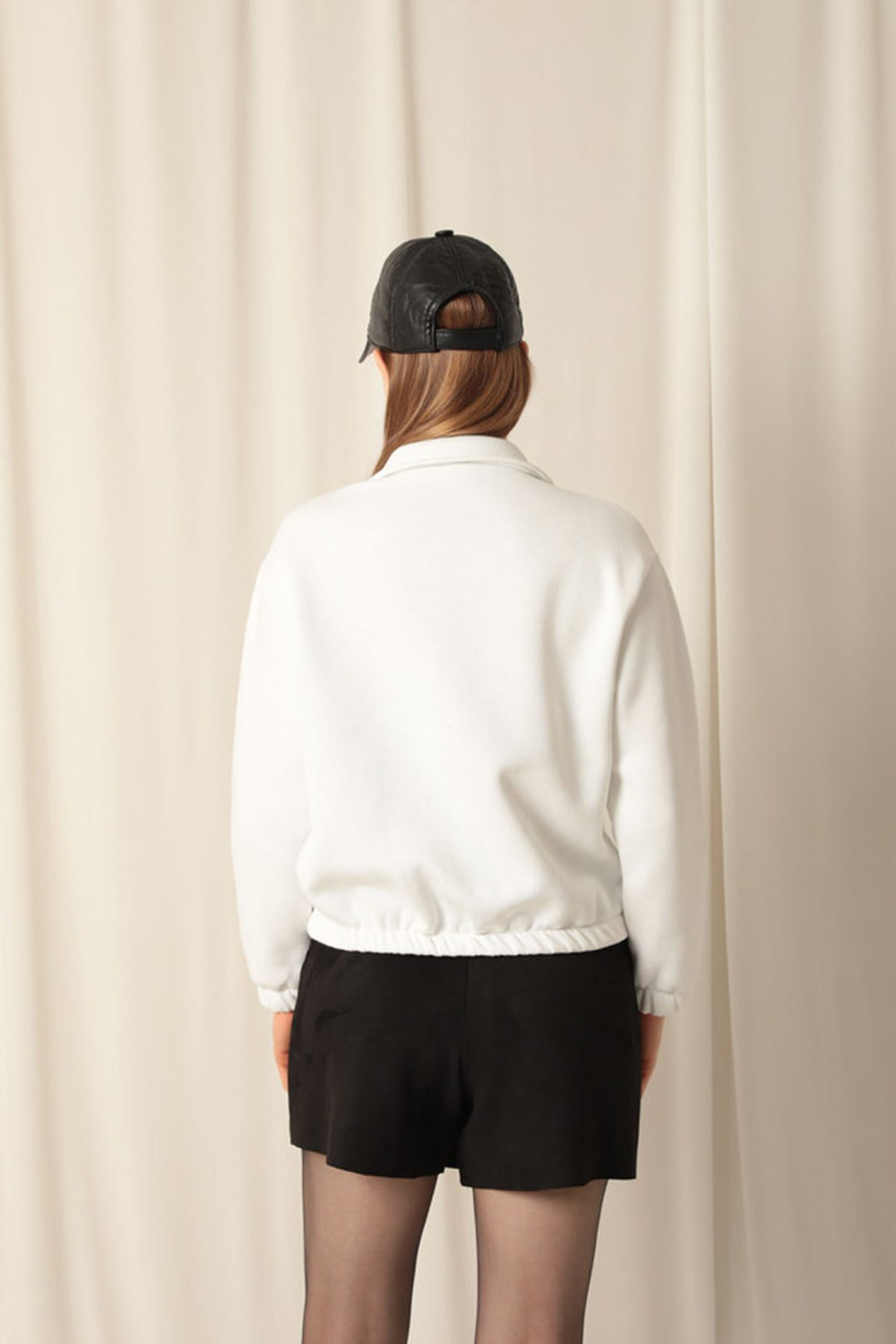 KKT Three Thread Fabric Hello Printed Women's Ecru Sweat - Pryluky