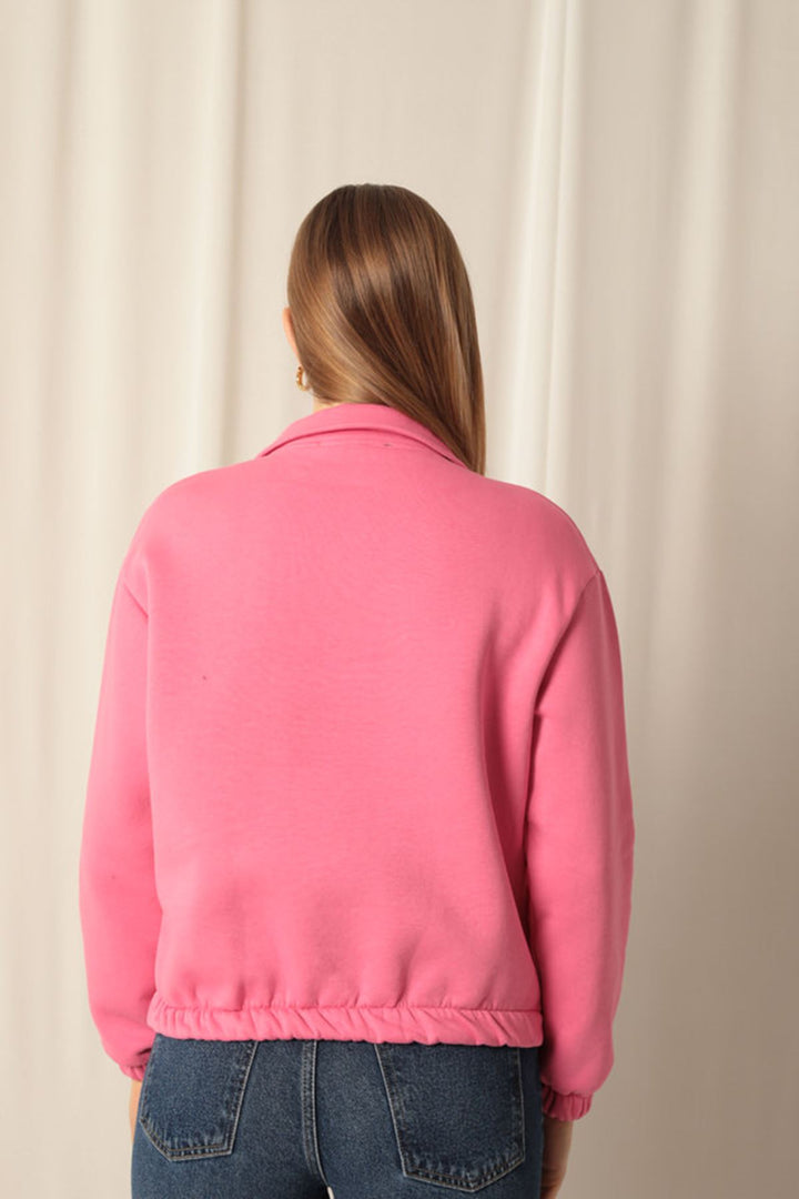 KKT Three Thread Fabric Hello Printed Women's Pink Sweat - Rosenberg