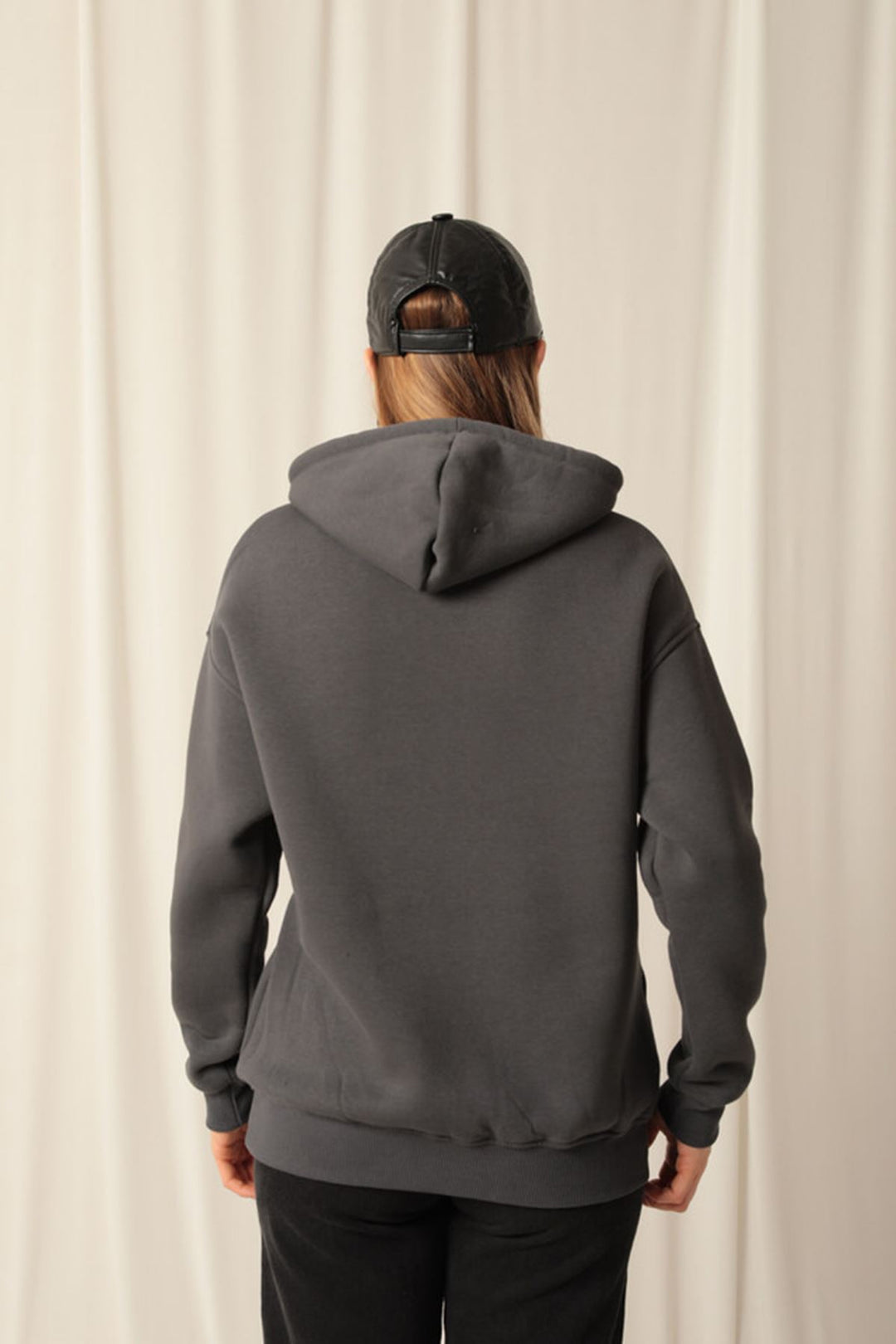 KKT Three Thread Star Printed Hooded Women's Anthracite Sweat - Oakland Park