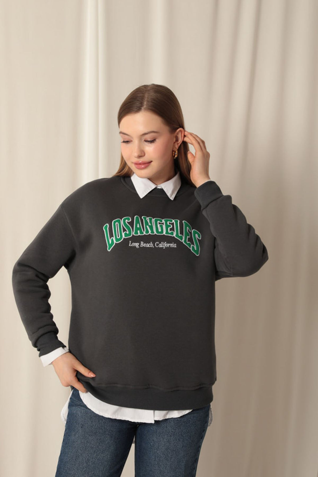 KKT Women's Zero Collar Anthracite Sweat - Mansfield