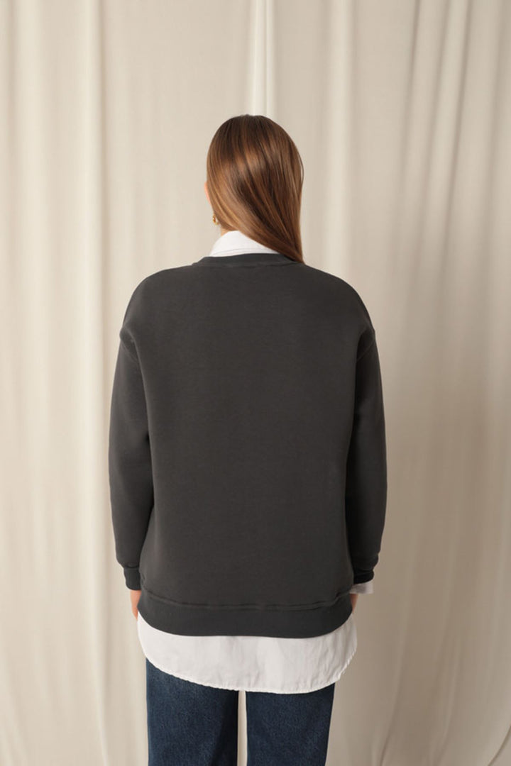 KKT Women's Zero Collar Anthracite Sweat - Mansfield