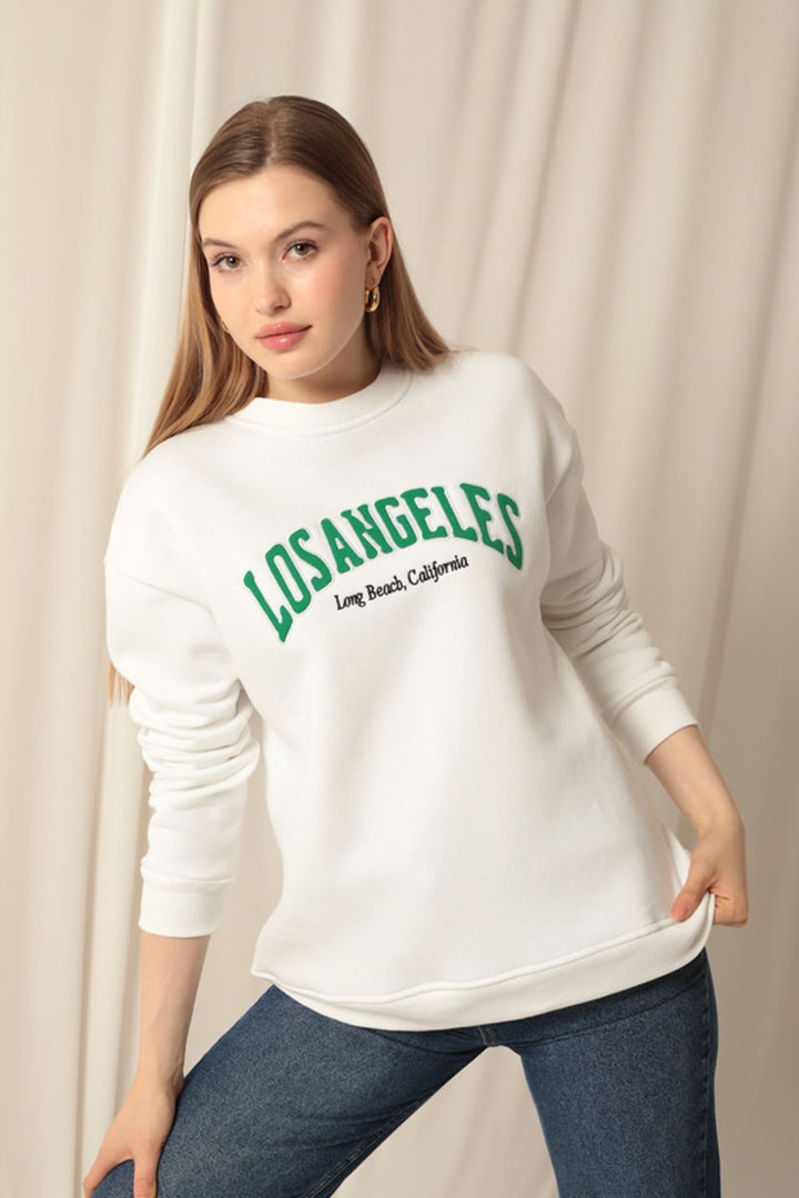 KKT Embroidered Zero Collar Women's Ecru Sweat - Balingen