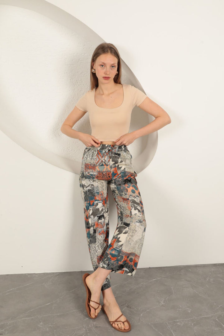 KKT U Neck Blouse-Beige - Buena Park