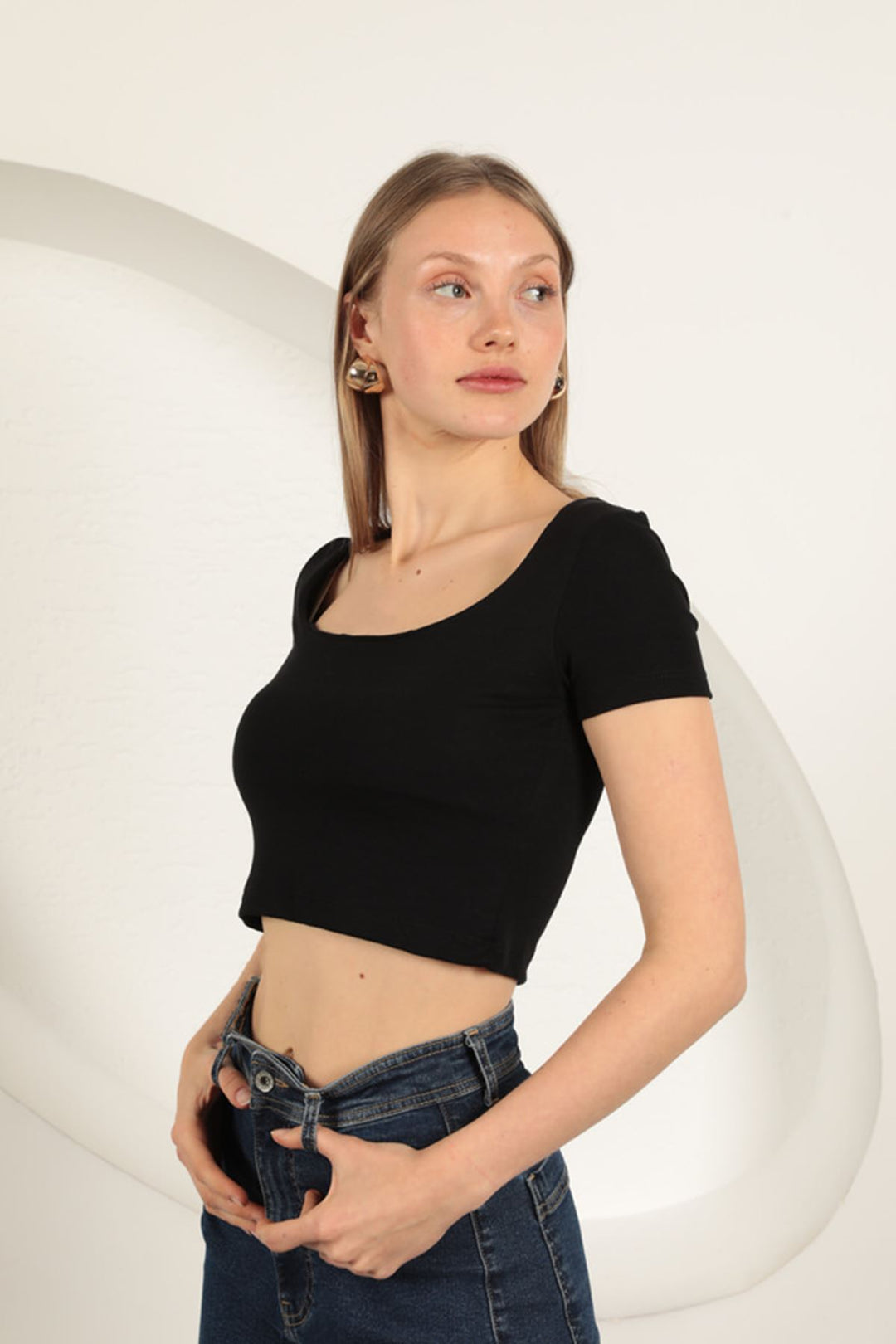 KKT U Neck Blouse-Black - Cloppenburg