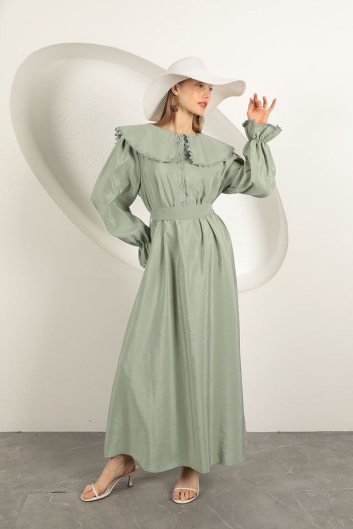 KKT Modal Fabric Lace Women's Dress-Mint - Ternopil