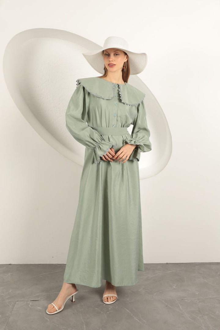 KKT Modal Fabric Lace Women's Dress-Mint - Ternopil