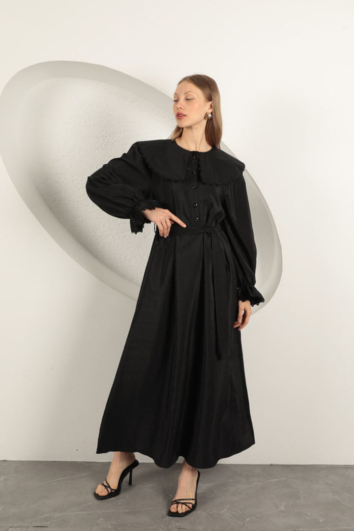 KKT Modal Fabric Lace Women's Dress-Black - Poughkeepsie