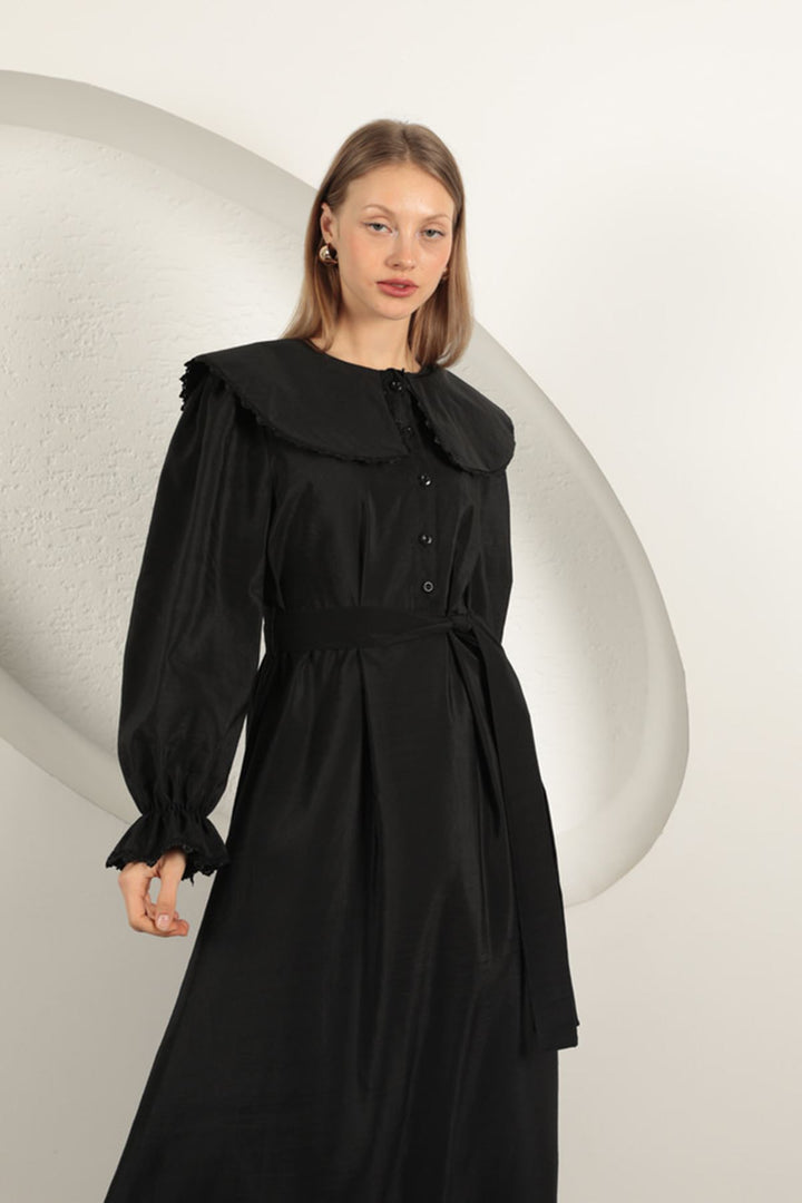 KKT Modal Fabric Lace Women's Dress-Black - Poughkeepsie