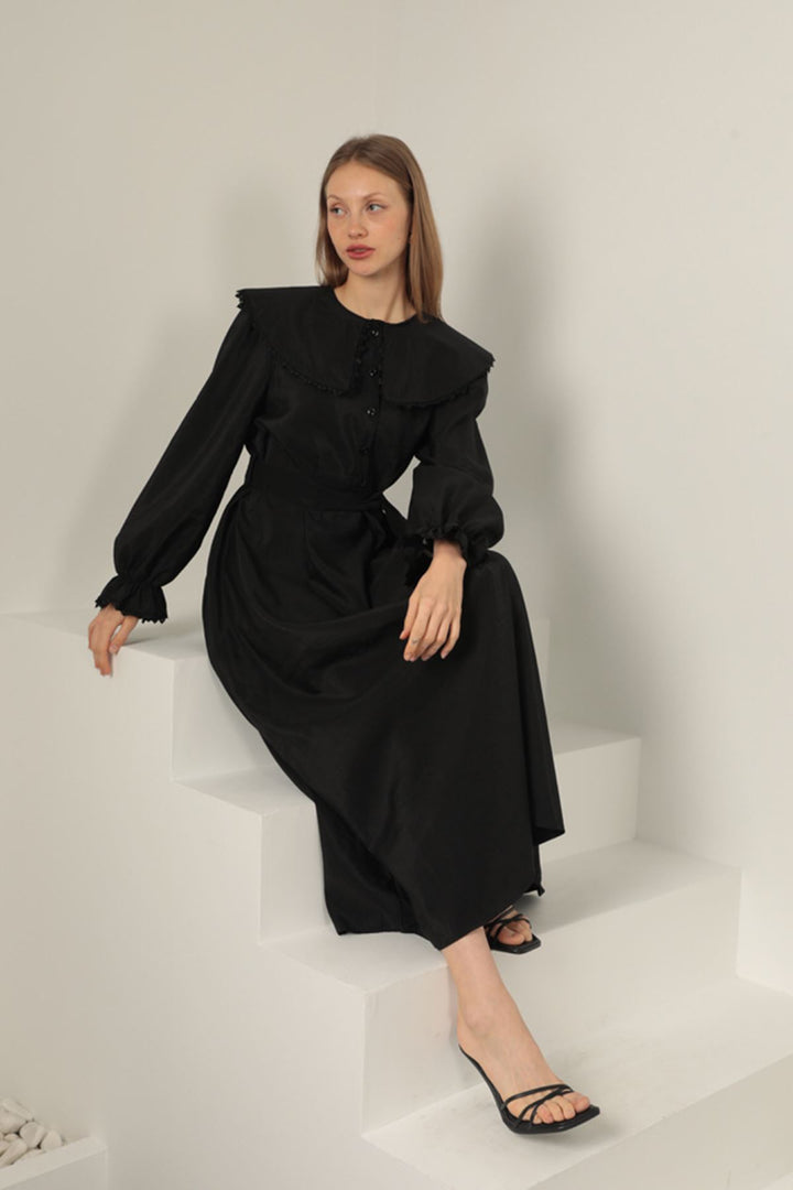 KKT Modal Fabric Lace Women's Dress-Black - Poughkeepsie