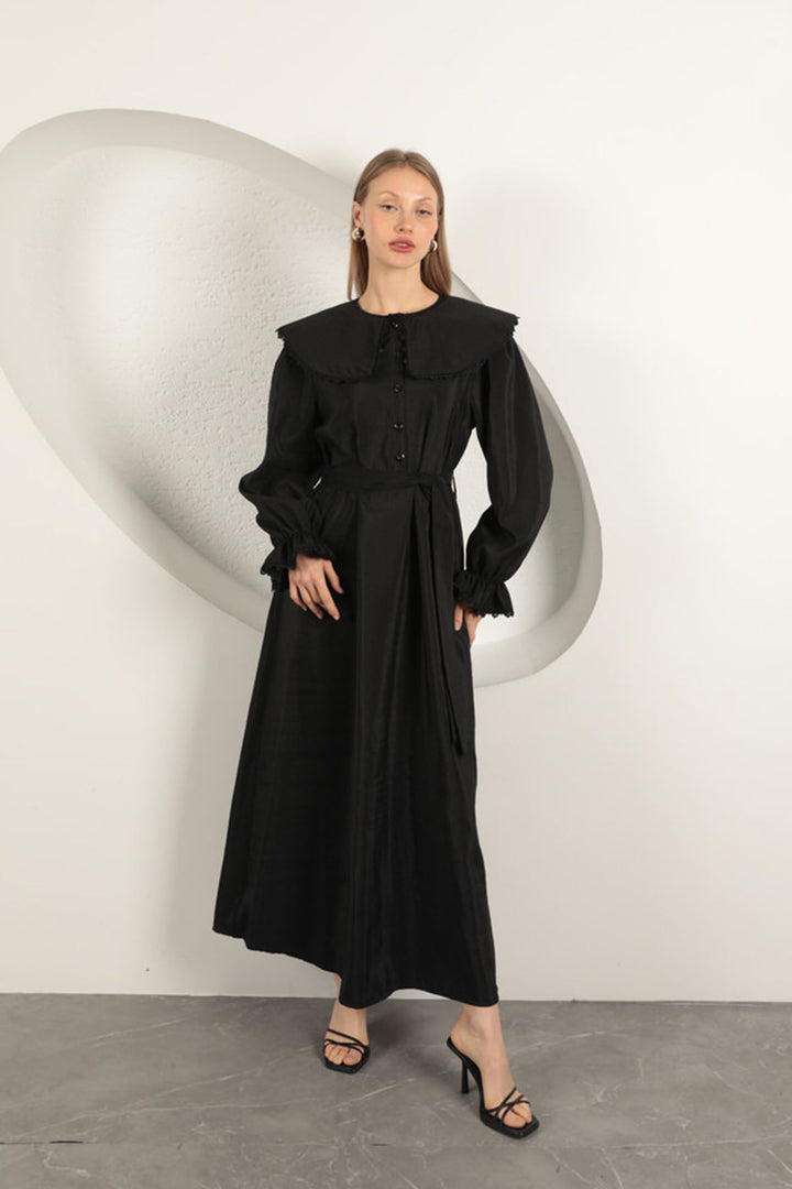 KKT Modal Fabric Lace Women's Dress-Black - Poughkeepsie