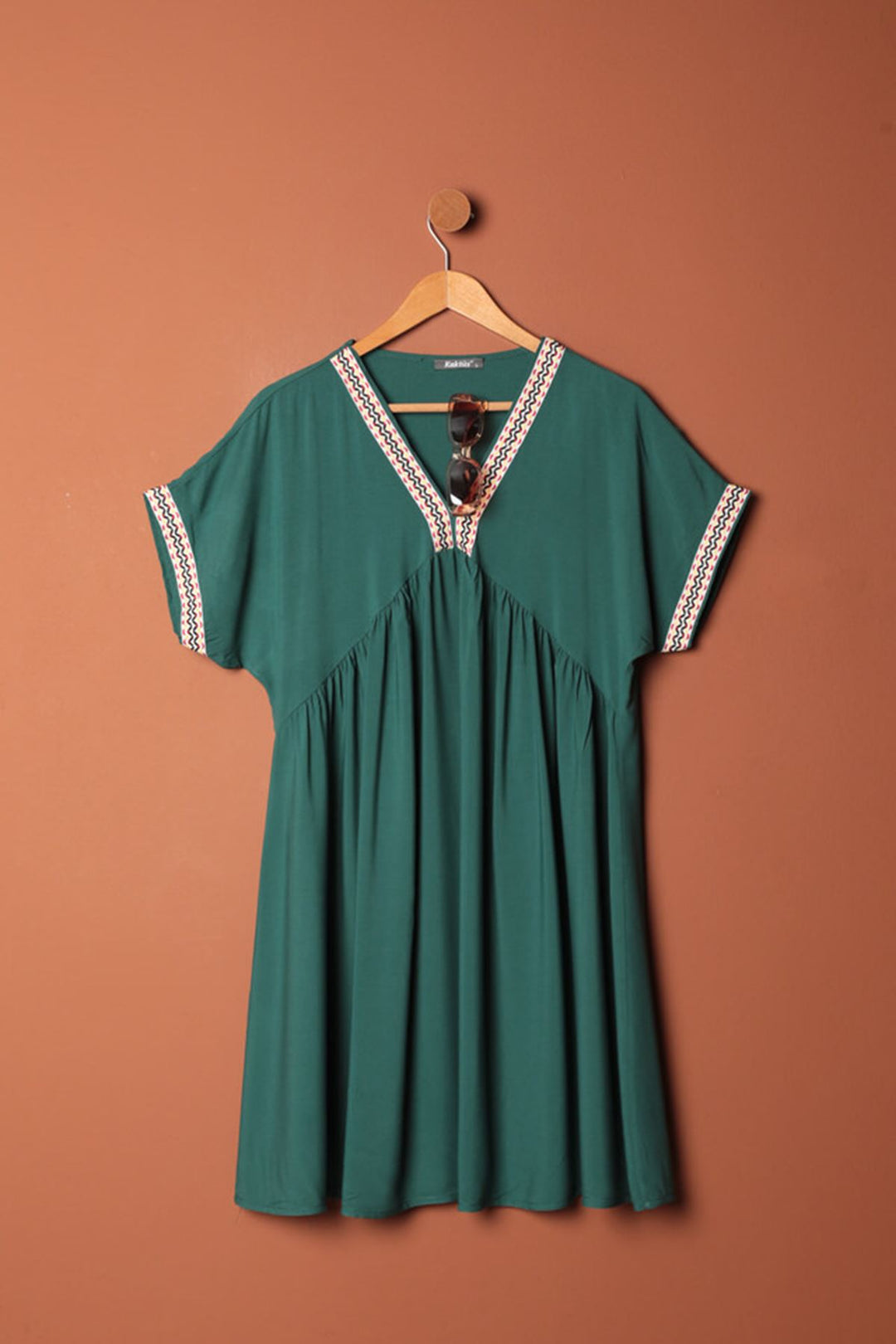 KKT Viscose Fabric Dress-Emerald Green - Saint-Germain-en-Laye