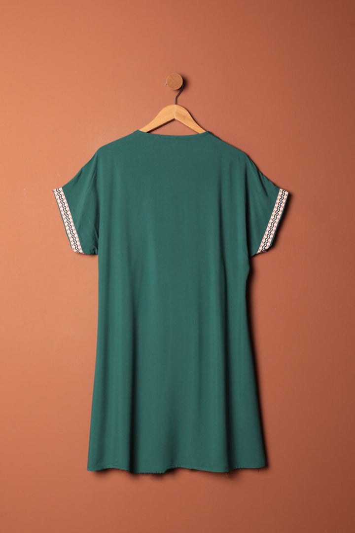 KKT Viscose Fabric Dress-Emerald Green - Saint-Germain-en-Laye