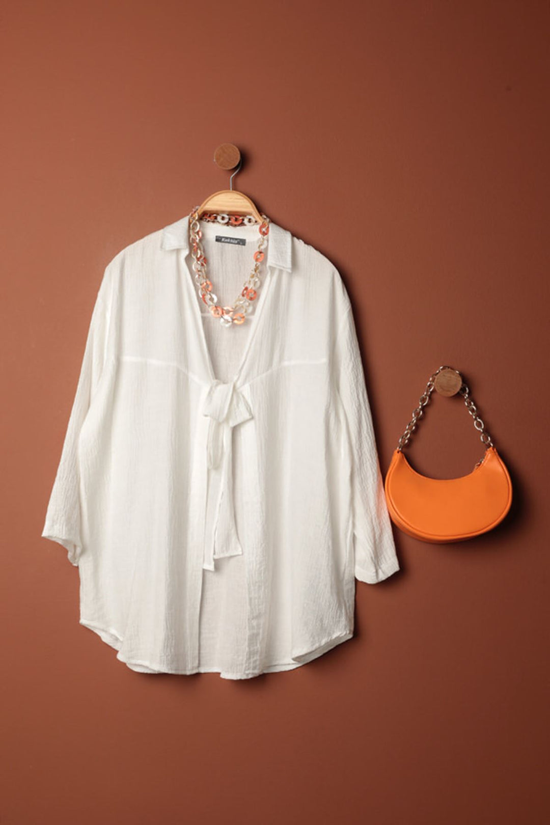 KKT Tree Bark Fabric Kimono-Ecru - Tivoli